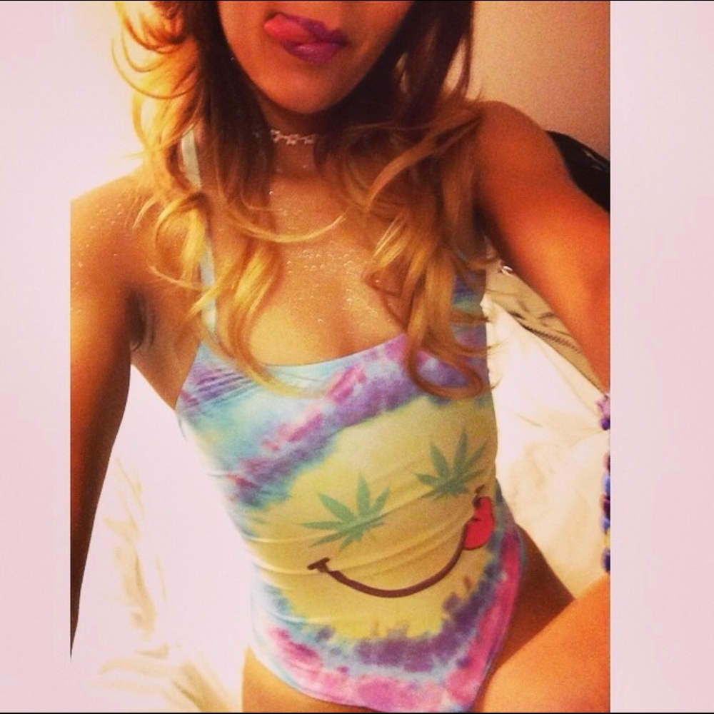 Happy Eyes Tie Dye One Piece Swimming Suit • Small